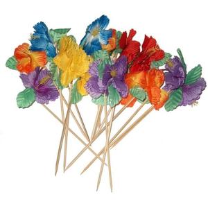 Hibiscus flower stick to attach a birthday message