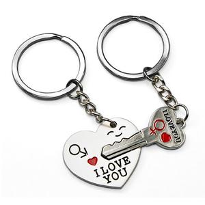 Key to My Heart Cute Couple Keychain