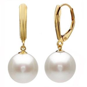 Leverback pearl earrings as special xmas gift for mom