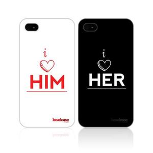 Black and white romantic couple iphone case for him on valentine