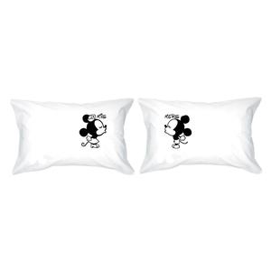 His and Hers Kiss Cute Matching Couple Pillowcases