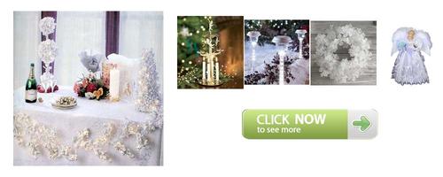 Picture of White Christmas Theme Party Decoration Ideas